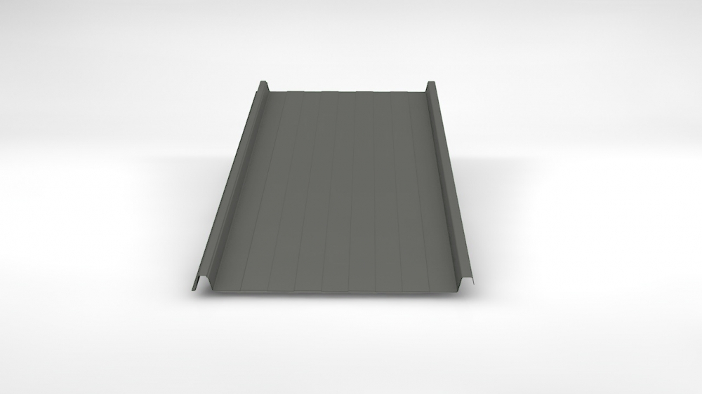 500 D = 0,50  RAL9007 graualuminium SOPO   Dachplatten Stehfalz Typ  W-33 