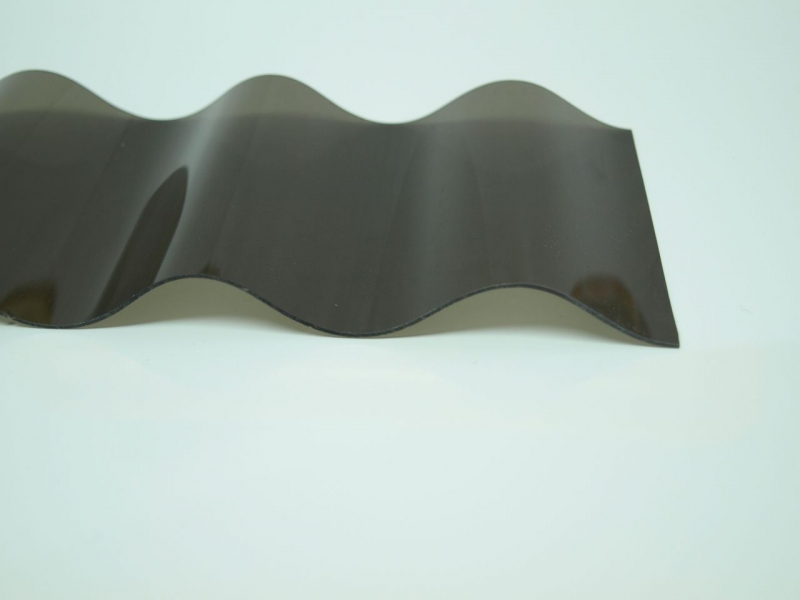 Wellplatte PVC 76/18 Sinuswelle 1,2 mm | unstrukturiert | Bronze #1