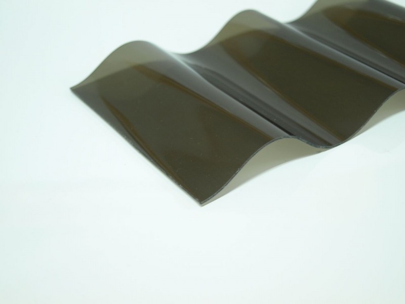 Wellplatte PVC 76/18 Sinuswelle 1,2 mm | unstrukturiert | Bronze #3