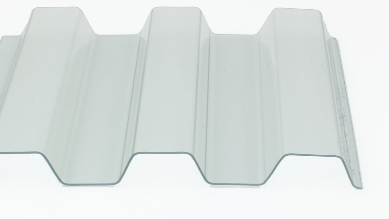 Lichtplatte PVC 70/18 Spundwand 1,2 mm | unstrukturiert | Klar-Bläulich  #1