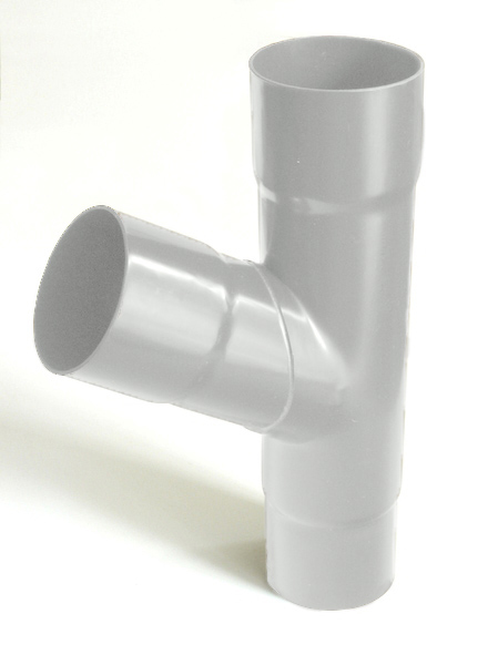 90 mm PVC Fallrohrabzweig 60° #1